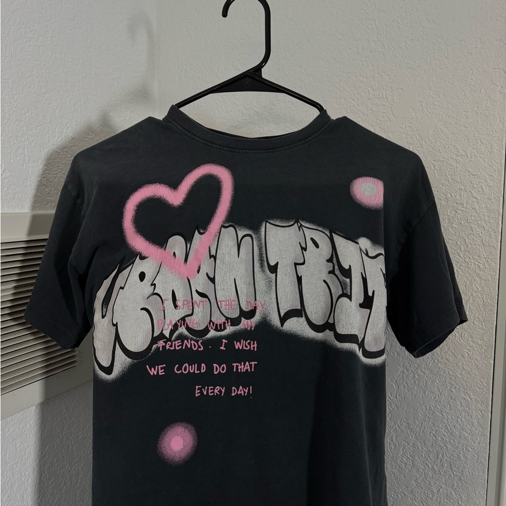 Zara Black and Pink Graphic Kids Tee